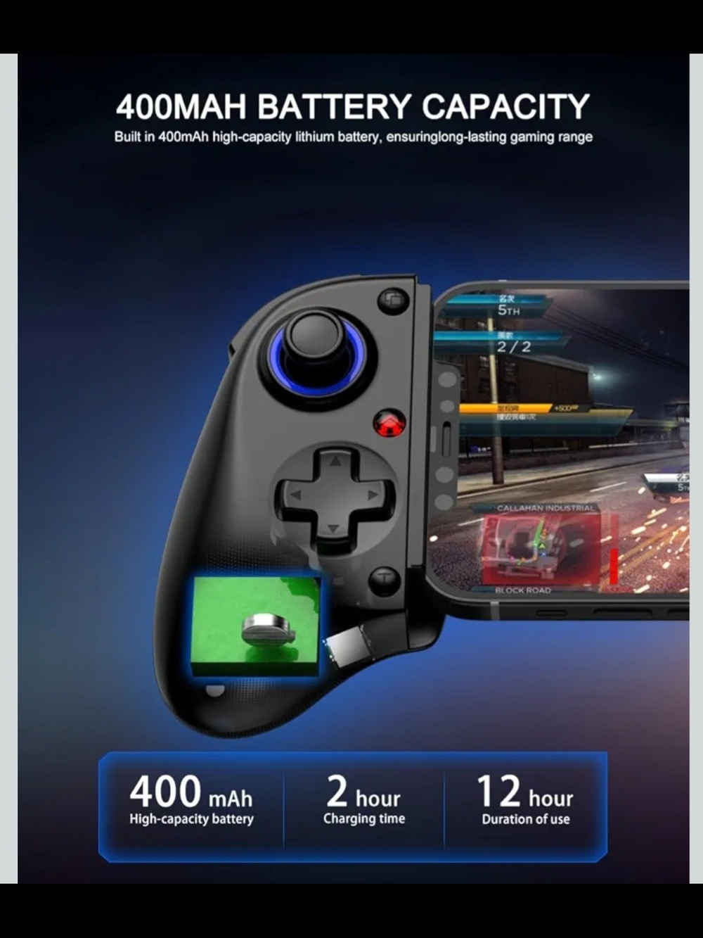 Bluetooth Mobile Game Controller for Nintendo Switch 2 & iOS & Android & Tablets - Picture 2 of 9